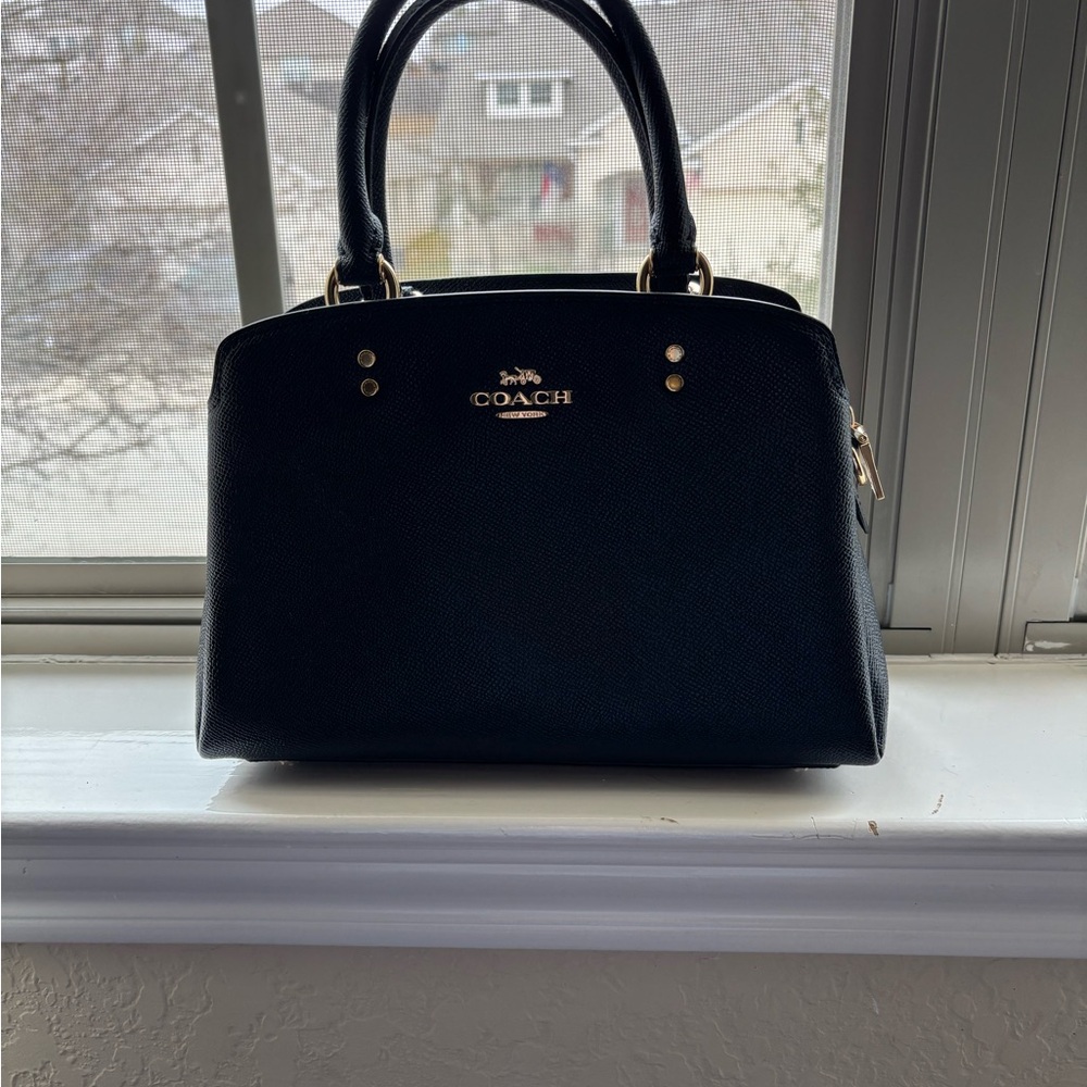 Coach Navy Leather Handbag